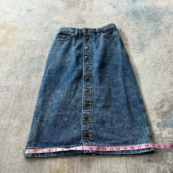 NWOT Lee Vintage MIDI Skirt Acid Wash size 26. High Waisted. - Picture 8 of 12